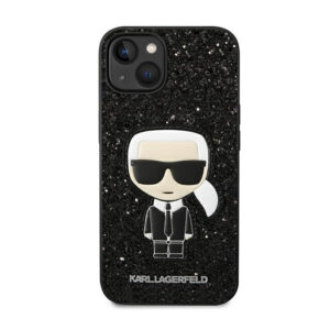 Karl Lagerfeld Glitter Flakes Ikonik - dėklas skirtas Apple iPhone 14 Plus Black - Image 3