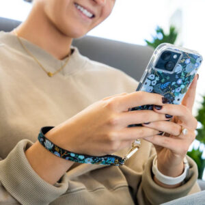 Rifle Paper Phone Wristlet - Universal phone lanyard Garden Party Blue - Image 4