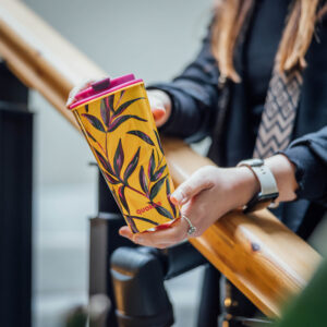 Quokka Vaso Cafe Doble Pared - Plastic mug with double walls 450 ml (Sun Garden) - Image 2