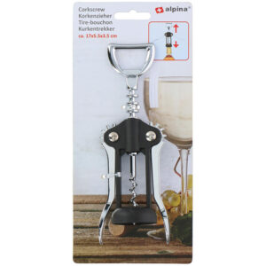 Alpina - Corkscrew / stainless steel wine opener 17 cm (black / silver) - Image 2