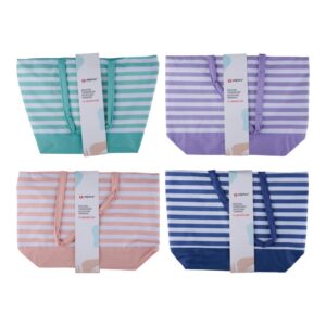 Alpina - Striped Beach Bag 49.3x16x34 cm (Navy / White) - Image 3