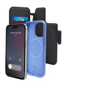 PURO Folio MagSafe dėklas - dėklas 2in1 skirtas Apple iPhone 14 Pro / 13 Pro Black - Image 4