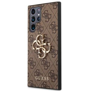 Guess 4G Big Metal Logo - Sasmung Galaxy S22 Ultra Brown - Image 2