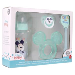 Mickey Mouse - Baby set (bottle with nipple 240ml, anatomical teat, teether, teether holder) (Cool) - Image 2