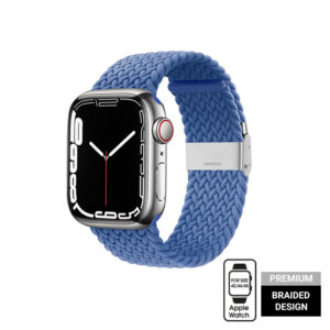 Crong Wave Band – Braided apyrankė skirta Apple Watch 44/45/46/49 mm blue - Image 3
