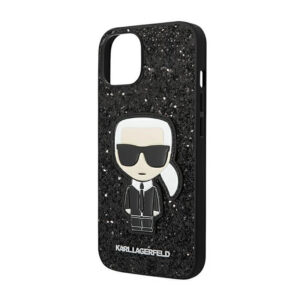 Karl Lagerfeld Glitter Flakes Ikonik - dėklas skirtas Apple iPhone 14 Plus Black - Image 6