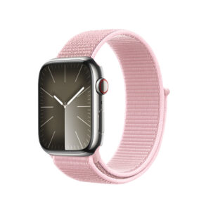 Crong Nylon – Sport strap for Apple Watch 38/40/41/42 mm (Powder Pink) - Image 4