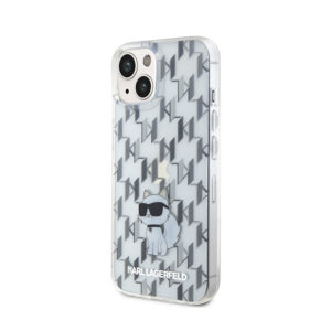 Karl Lagerfeld Monogram Choupette - dėklas skirtas Apple iPhone 15 Transparent - Image 2
