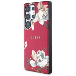 Guess Grained Printed Flower Pattern MagSafe - dėklas skirtas Samsung Galaxy S25 Ultra fuchsia - Image 2