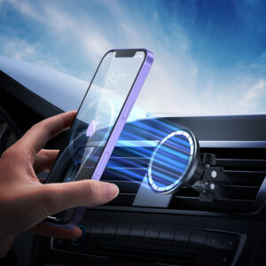 Crong Carclip Magnetic - MagSafe magnetic car mount black - Image 5