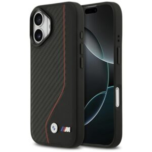 BMW M Carbon Line & Logo MagSafe - dėklas skirtas Apple iPhone 17 red - Image 1