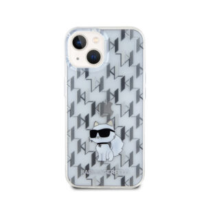 Karl Lagerfeld Monogram Choupette - dėklas skirtas Apple iPhone 15 Transparent - Image 3