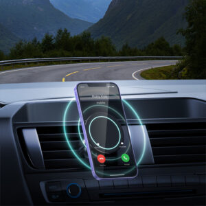 Crong Carclip Magnetic - MagSafe magnetic car mount black - Image 6