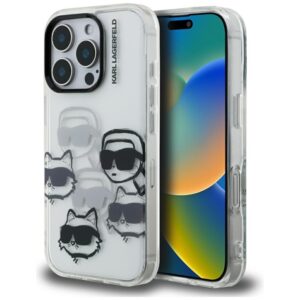Karl Lagerfeld IML Multi K&C Head Pattern - dėklas skirtas Apple iPhone 16 Pro transparent - Image 1