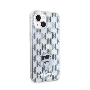Karl Lagerfeld Monogram Choupette - dėklas skirtas Apple iPhone 15 Transparent - Image 4