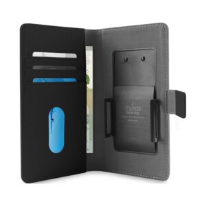 PURO Smart Wallet - Universal case with a holder for taking photos with pockets for cards and money, size XXL juodos spalvos - Image 3