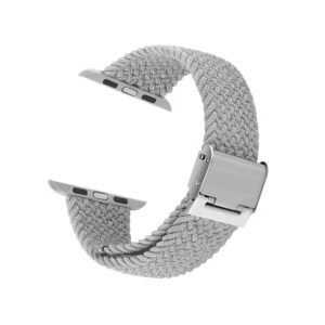 Crong Wave Band – Braided strap for Apple Watch 44/45/46/49 mm (light gray) - Image 5