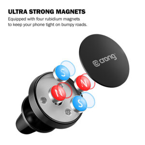 Crong Magnetic Smart Car Phone Holder black - Image 4