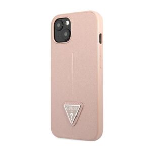 Guess Saffiano Triangle Logo Case - dėklas skirtas Apple iPhone 14 Pink - Image 3