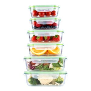 Alpina - Set of 6 glass food containers with lid lunchbox 370 ml / 640 ml / 1050 ml - Image 4