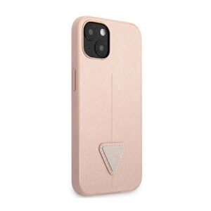 Guess Saffiano Triangle Logo Case - dėklas skirtas Apple iPhone 14 Pink - Image 4