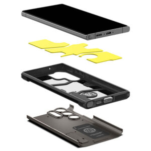 Spigen Tough Armor - dėklas skirtas Samsung Galaxy S23 Ultra Gunmetal - Image 5