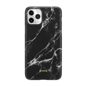 Crong Marble dėklas – dėklas skirtas Apple iPhone 11 Pro Black - Image 1