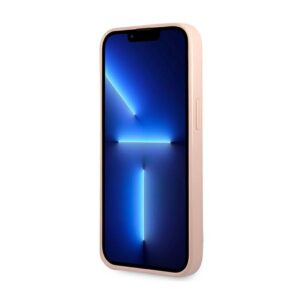 Guess Saffiano Triangle Logo Case - dėklas skirtas Apple iPhone 14 Pink - Image 5