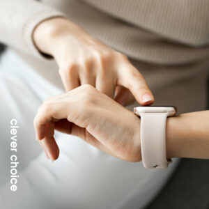 Crong Liquid – apyrankė skirta Apple Watch 38/40/41/42 mm stone beige - Image 3