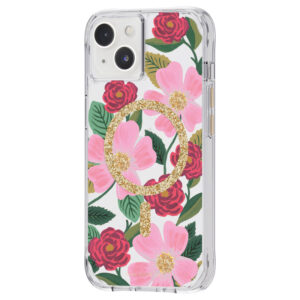 Rifle Paper Clear MagSafe - dėklas decorated in gold skirtas Apple iPhone 14 / Apple iPhone 13 Rose Garden - Image 3
