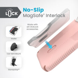 Speck Presidio2 Grip ClickLock & MagSafe - dėklas skirtas Apple iPhone 16e / Apple iPhone 15 / Apple iPhone 14 / Apple iPhone 13 Dahlia Pink/Rose Copper - Image 2