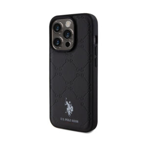 US Polo Assn Yoke Pattern - dėklas skirtas Apple iPhone 15 Pro black - Image 2