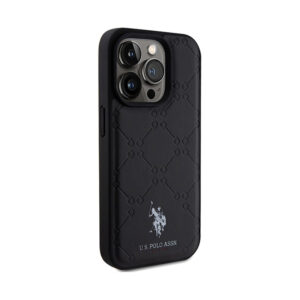 US Polo Assn Yoke Pattern - dėklas skirtas Apple iPhone 15 Pro black - Image 4