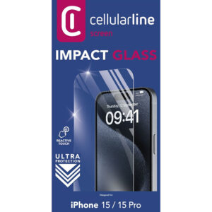 Cellularline Impact Glass - Toughened protective stiklas skirtas Apple iPhone 15 / Apple iPhone 15 Pro - Image 4
