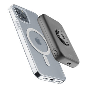 Cellularline Ring MAG 5000 - 5000mAh 7.5W MagSafe inductive power bank with stand (black) - Image 4