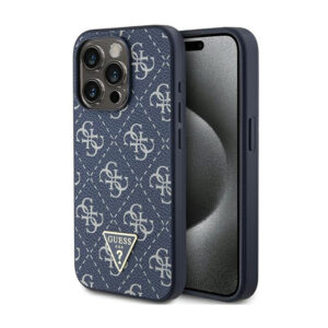Guess 4G Triangle Metal Logo - dėklas skirtas Apple iPhone 15 Pro Max blue - Image 1