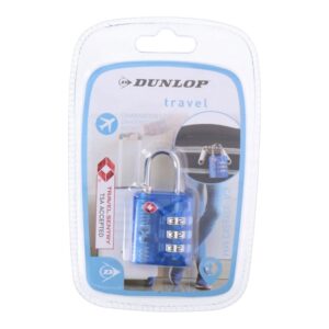 Dunlop - TSA combination lock for suitcase / luggage (Blue) - Image 2