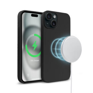 Crong Color Cover Magnetic - dėklas skirtas Apple iPhone 15 MagSafe Black - Image 5