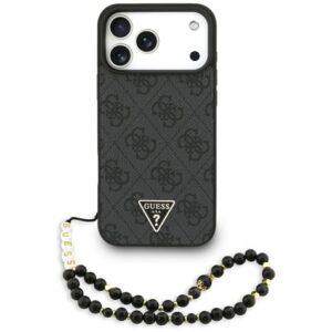 Guess 4G Strap Triangle Logo MagSafe - dėklas skirtas Apple iPhone 17 Pro Max black - Image 1
