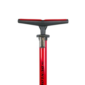 Dunlop - Floor pump for bikes, balls, mattresses with pressure gauge (Red) - Image 3