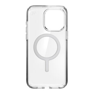 Speck Presidio Perfect-Clear MagSafe - dėklas skirtas Apple iPhone 15 Pro Max Clear / Chrome Finish / Serene Silver - Image 5