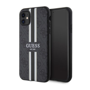 Guess 4G Printed Stripes MagSafe - dėklas skirtas Apple iPhone 11 Black - Image 1