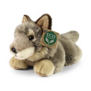 Rappa - Plush realistic toy Lying Wolf 20 cm Eco-Friendly