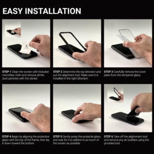 Crong Anti-Bacterial 3D Armour Glass - 9H full screen apsauginis stiklas skirtas Apple iPhone 15 Pro + installation frame - Image 6