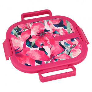 Quokka Kai - Stainless steel food container / lunchbox (Pink Bloom) - Image 3