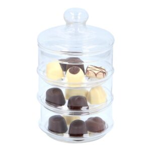 Alpina - Glass container / jar for sweets, 3 levels, 12x23 cm - Image 2