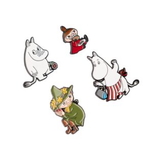 Moomins - Set of 4 Pins for Clothes or Backpack - Image 1