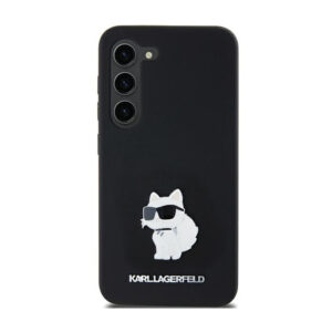 Karl Lagerfeld Silicone Choupette Metal Pin - dėklas skirtas Samsung Galaxy A55 5G black - Image 1