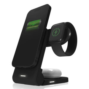 STM ChargeTree MAG - 3-in-1 mobile wireless charger with MagSafe (black) - Image 3
