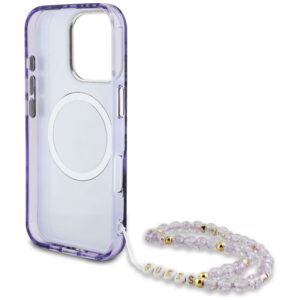 Guess Palm Trees Triangle Pearl Strap MagSafe - dėklas skirtas Apple iPhone 16 Pro Max purple - Image 6